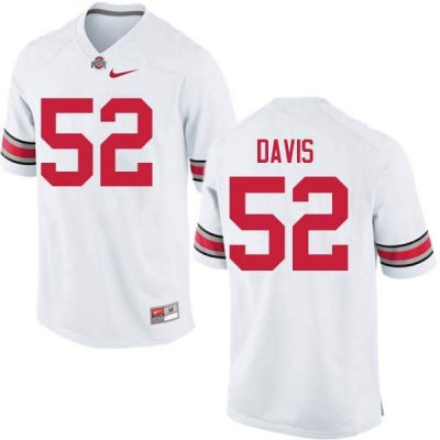 NCAA Ohio State Buckeyes Men's #52 Wyatt Davis White Nike Football College Jersey BGQ5645UT